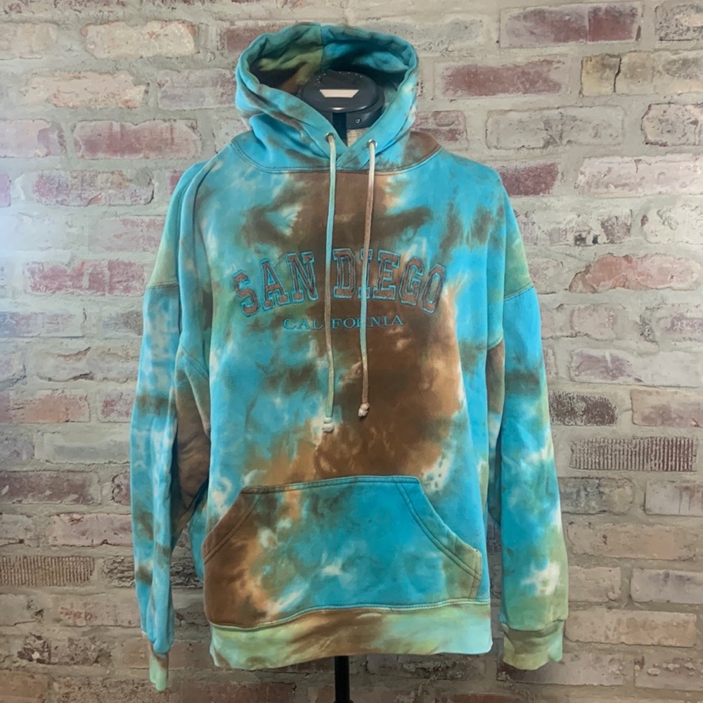 San diego tie dyed sweatshirt hoodie  x large